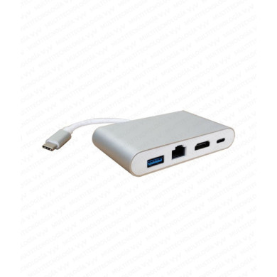 VC-HUB USB 3.1 TIPO C A HDMI+RJ45+USB3.0+PD