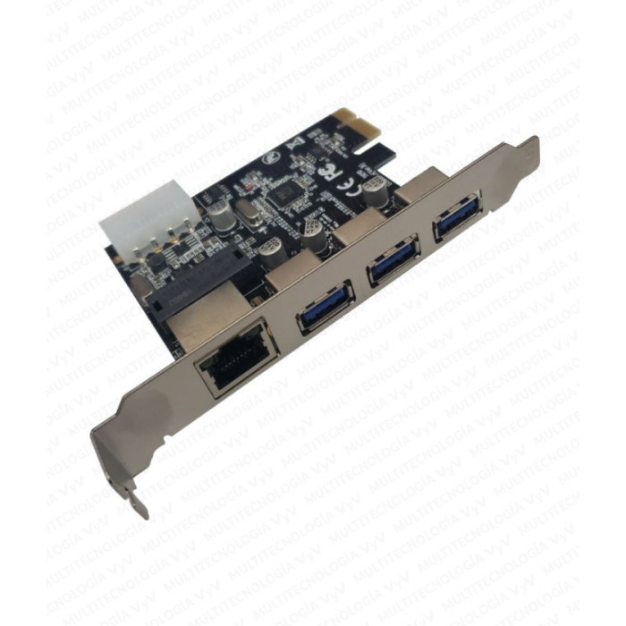 VC-TARJETA PCI EXPRESS 3 PUERTOS USB +1 PUERTO RJ45 10/100/1000