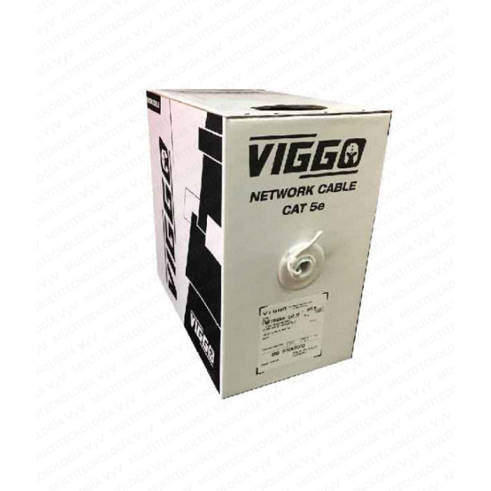 AM-VIGGO CABLE UTP INTERIOR CAT5E 50%CU 50% AL 305M 26 AWG-BLANCO