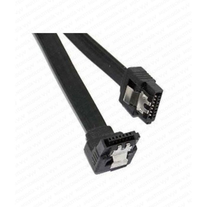 VC-CABLE DE DATOS SATA 3 NEGRO L-60CM EN L