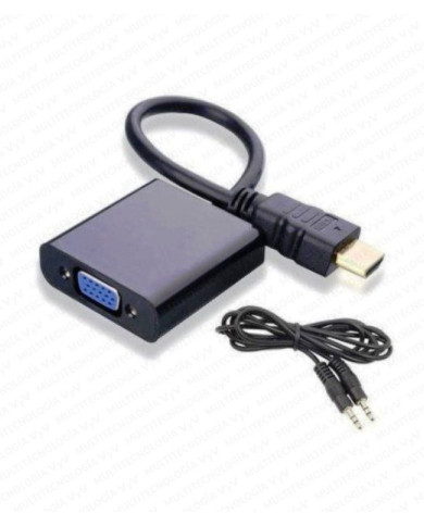 VC-CABLE CONVERTIDOR HDMI A VGA VIDEO Y AUDIO L-20CM