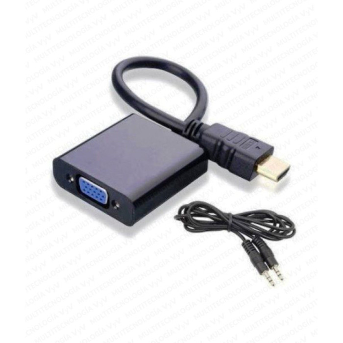 VC-CABLE CONVERTIDOR HDMI A VGA VIDEO Y AUDIO L-20CM