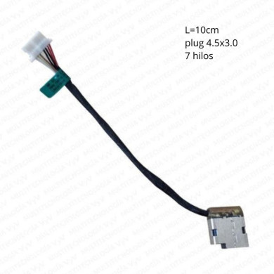 VC-PIN DE CARGA PARA HP 15-AC15 HP1000 PUNTA AZUL P/N 799736-F57 L-10.5CM PLUG 4.5x3.0