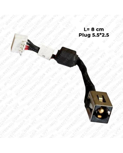 VC-PIN DE CARGA PARA TOSHIBA P850 P/N DC30100IU00 L- 8cm PLUG 5.5x2.5