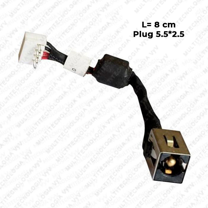 VC-PIN DE CARGA PARA TOSHIBA P850 P/N DC30100IU00 L- 8cm PLUG 5.5x2.5