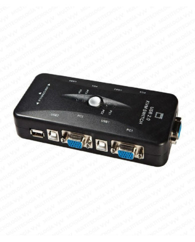 VC-KVM DE 4 PUERTOS VGA USB 2.0