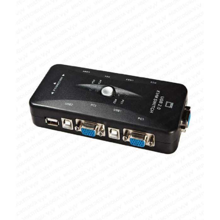 VC-KVM DE 4 PUERTOS VGA USB 2.0