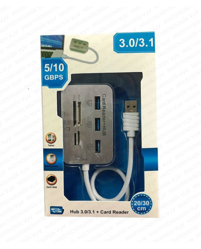 VC-HUB USB 3.0 MOD. CR02 3 PTOS USB 3.0 MAS LECTOR TARJETAS