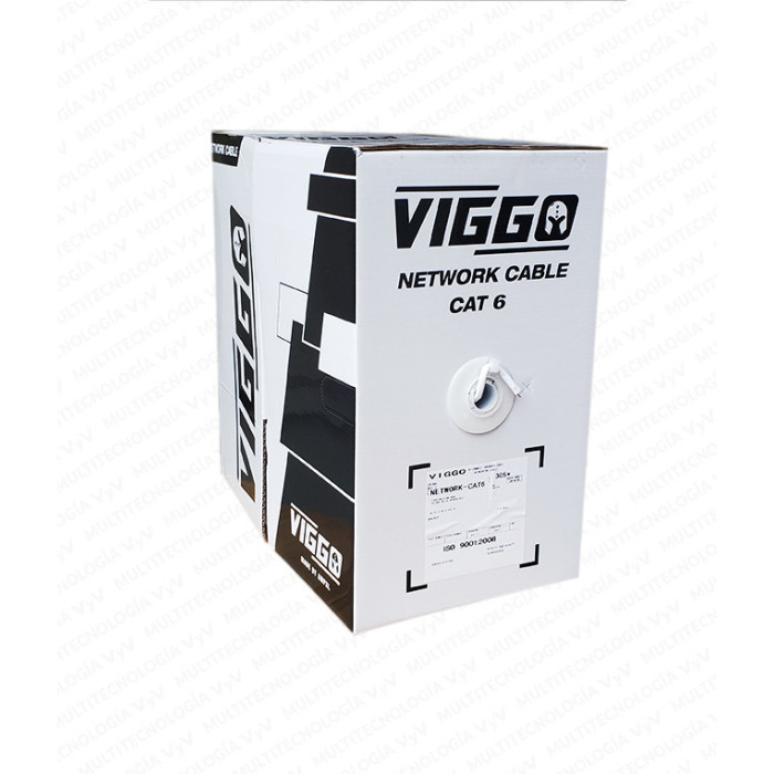 AM-VIGGO CABLE UTP INTERIOR CAT6 50%CU 50% AL 305M 24 AWG-BLANCO