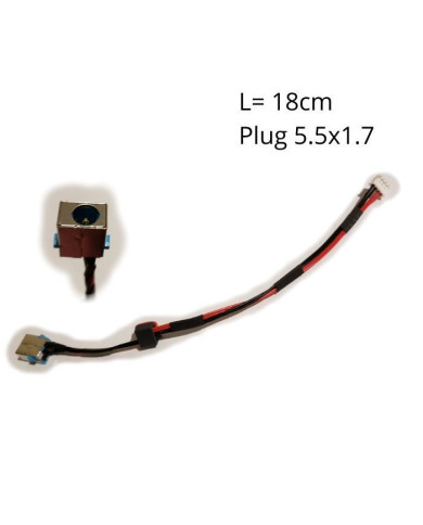 VC-PIN DE CARGA PARA ACER ASPIRE 5741 P/N DC30100CS00 L-18cm PLUG 5.5x1.7