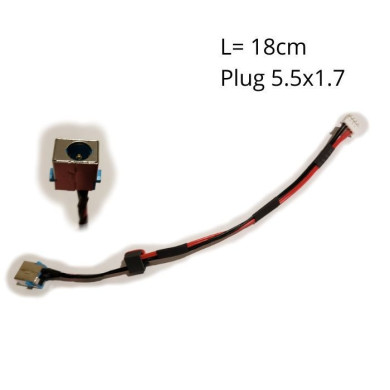 VC-PIN DE CARGA PARA ACER ASPIRE 5741 P/N DC30100CS00 L-18cm PLUG 5.5x1.7