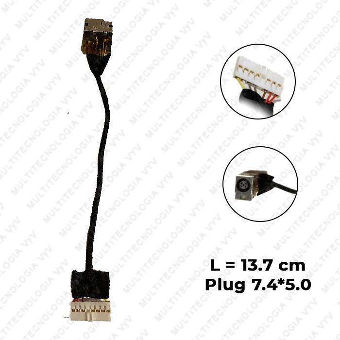 VC-PIN DE CARGA PARA HP CQ42 P/N DDOAX6PB000 L-14cm Plug 7.4x5.0