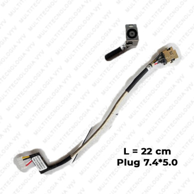 VC-PIN DE CARGA PARA HP PAVILION DV4 DV4-1000 CPU 486844-001 P/N DC301004L00 L-22cm PLUG 7.4x5.0