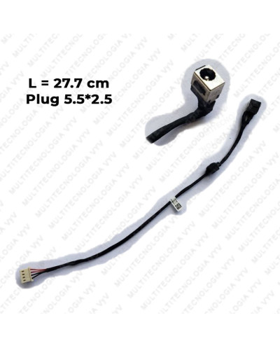 VC-PIN DE CARGA PARA TOSHIBA SATELLITE L645 P/N DD0TE2AD000 L-27cm PLUG 5.5x2.5