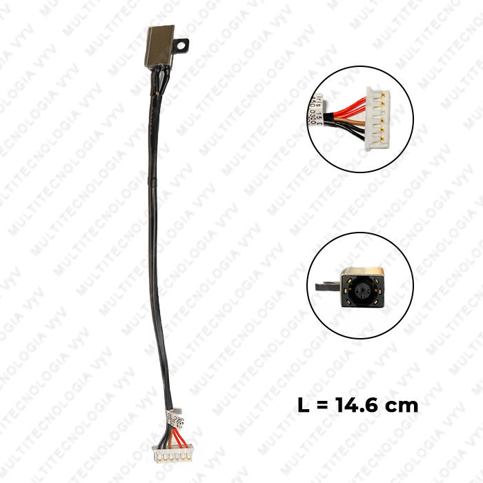 VC-PIN DE CARGA PARA DELL 14 5100 P/N 450030060001 L-14.6 cm PLUG 4.5x3.0