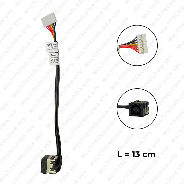 VC-PIN DE CARGA PARA DELL INSPIRON 14-3000 P/N 45000H050012 L-13cm PLUG 7.4x5.0