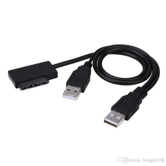 VC-CABLE CONVERTIDOR USB 2.0 A SLIMLINE SATA 7+6 PIN (13 PINES)