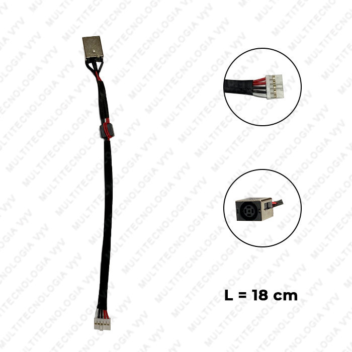 VC-PIN DE CARGA PARA DELL 15 5548 P/N 0M03W3 L-18cm PLUG 7.4x5.0