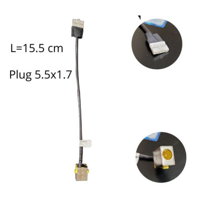 VC-PIN DE CARGA PARA ACER ASPIRE P/N 504TU12.041 L-15.5 cm PLUG 5.5x1.7