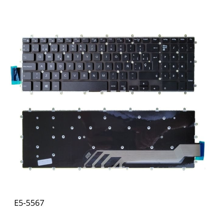 VC-TECLADO PARA DELL 15 5567 NO FRAME BIG ENTER RETROILUMINADO