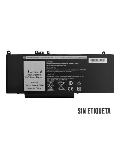 VC-BATERIA PARA DELL 6MT4T 7.6V 6000mAh 46Wh