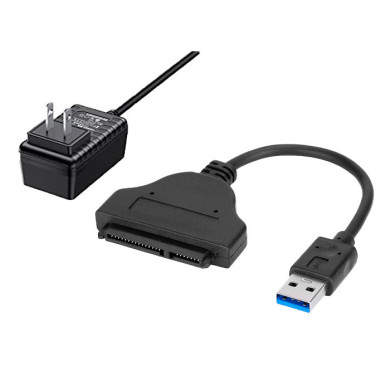 VC-CABLE CONVERTIDOR USB 3.0 A SATA 22 PINES HDD 3.5 CON FUENTE DE PODER