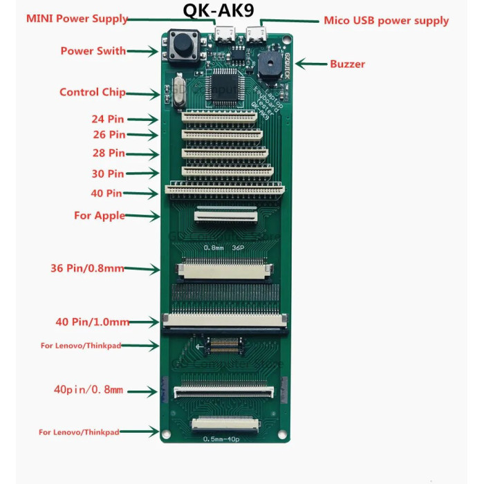 VC-COMPROBADOR DE TECLADOS MODELO AK9