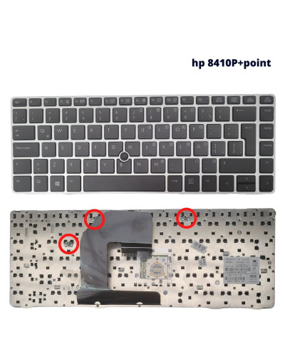 VC-TECLADO PARA HP 14 6470B 8410P 8460P SILVER + POINT STICK