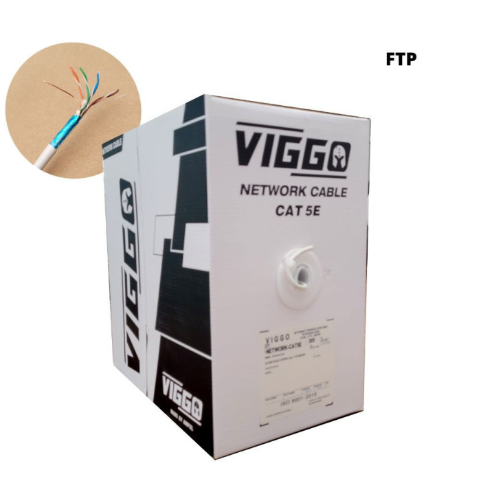 AM-VIGGO CABLE FTP INTERIOR CAT5E 50% Cu 50% Al 305m 24 AWG BLANCO