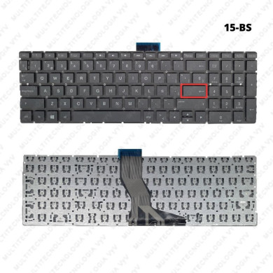 VC-TECLADO PARA HP 15 15-BS SMALL ENTER SIN FRAME