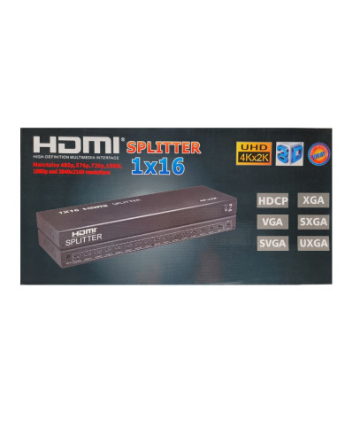 VC-SPLITER HDMI 16 PUERTOS 4Kx2K-3D