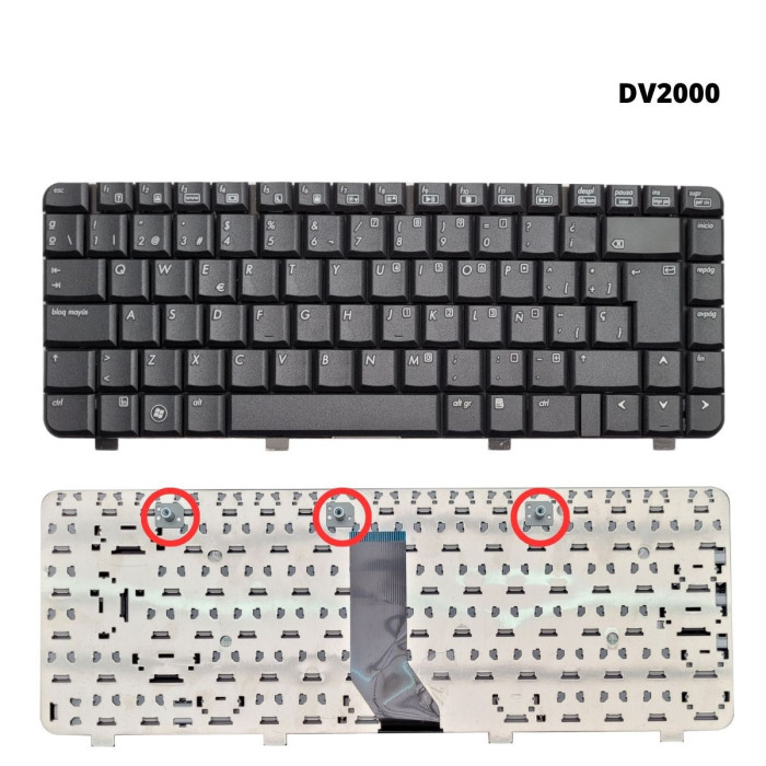 VC-TECLADO PARA HP 14 DV2000 3 SOPORTES