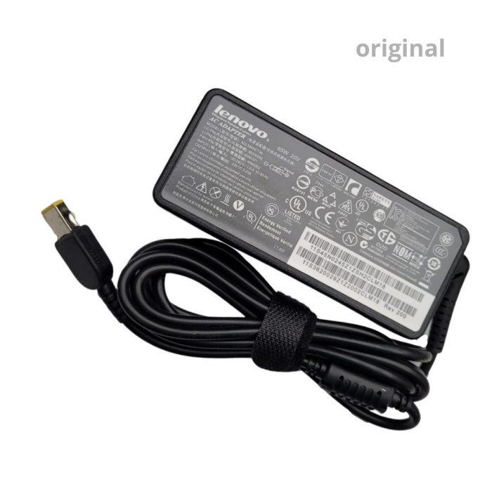 OR-CARGADOR ORIGINAL LENOVO 20V 3.25A PLUG RECTANGULAR