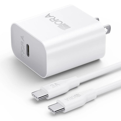 COMBO CARGADOR TIPO C PD 20W 3A CABLE LONG 1M BLANCO MOD. GAR147 1 HORA