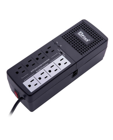 AP-REGULADOR DE VOLTAJE 8 TOMAS 1000VA 500W + 2 PTO RJ11