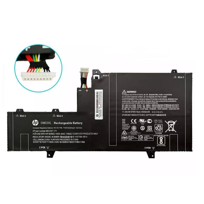 VC-BATERIA PARA HP OM03XL 11.55V 57Wh