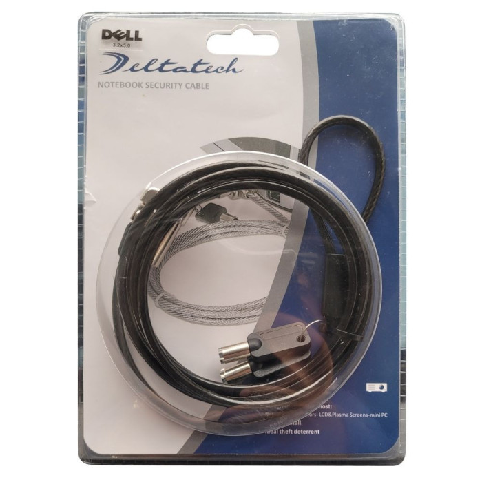 VC-CANDADO PARA LAPTOP DELL RANURA 3.2 x 4.5 mm L-1.80m CON LLAVE