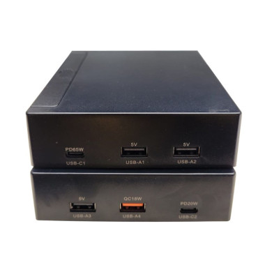 AU-ESTACION DE CARGA 6 PUERTOS 100W  USB C + USB A