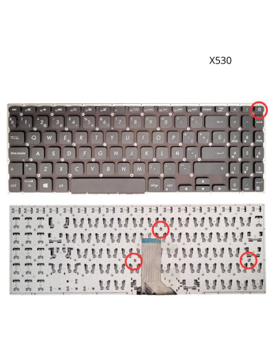 VC-TECLADO PARA ASUS 15 X530 K530 S530F S530UA X530FA X530UN NO FRAME SMALL ENTER