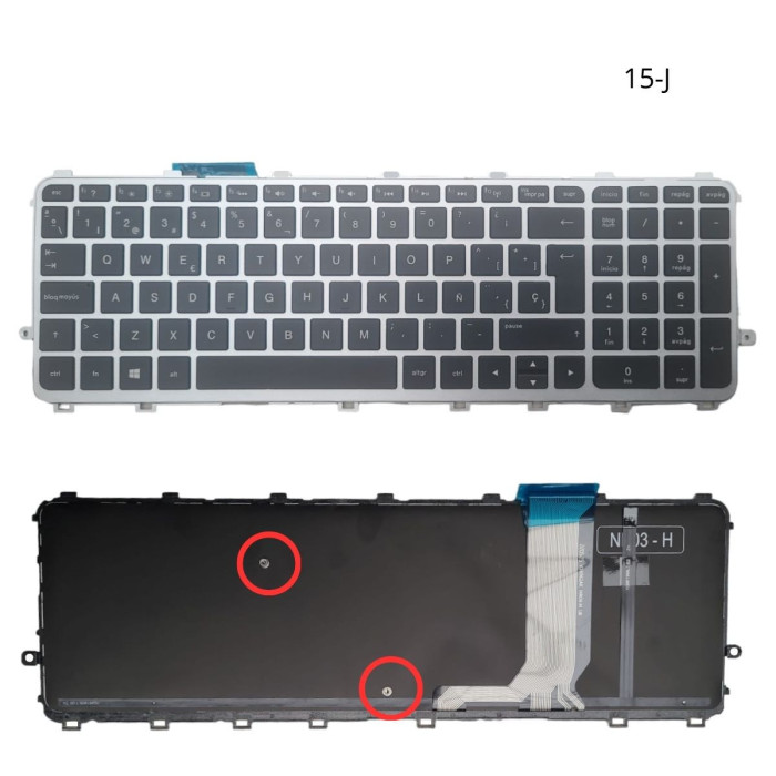 VC-TECLADO PARA HP 15 15-J 15T 15Z RETROILUMINADO