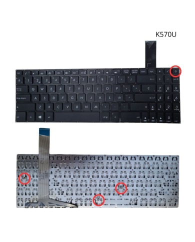 VC-TECLADO PARA ASUS 15 K570U X570 F570 NO FRAME SMALL ENTER