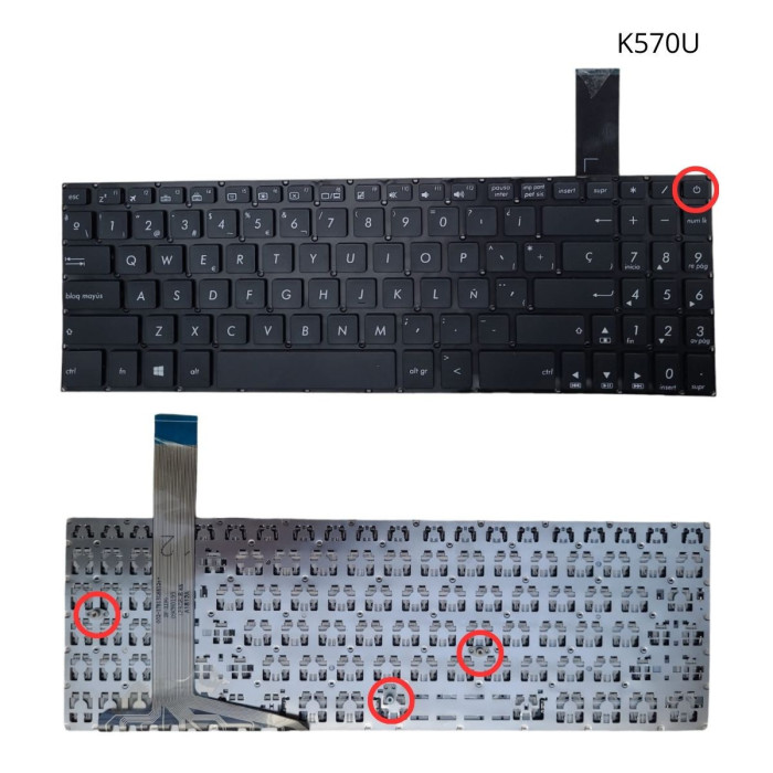 VC-TECLADO PARA ASUS 15 K570U X570 F570