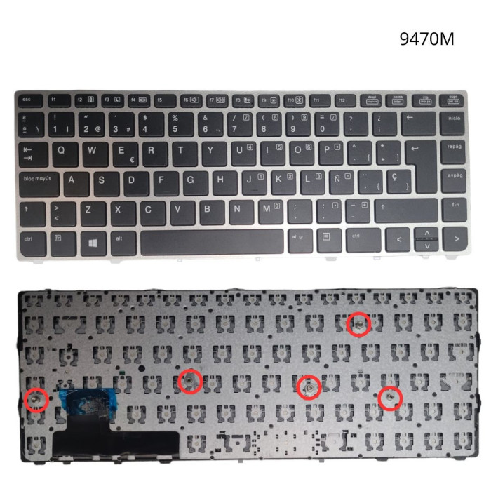 VC-TECLADO PARA HP 14 9470M FRAME BIG ENTER