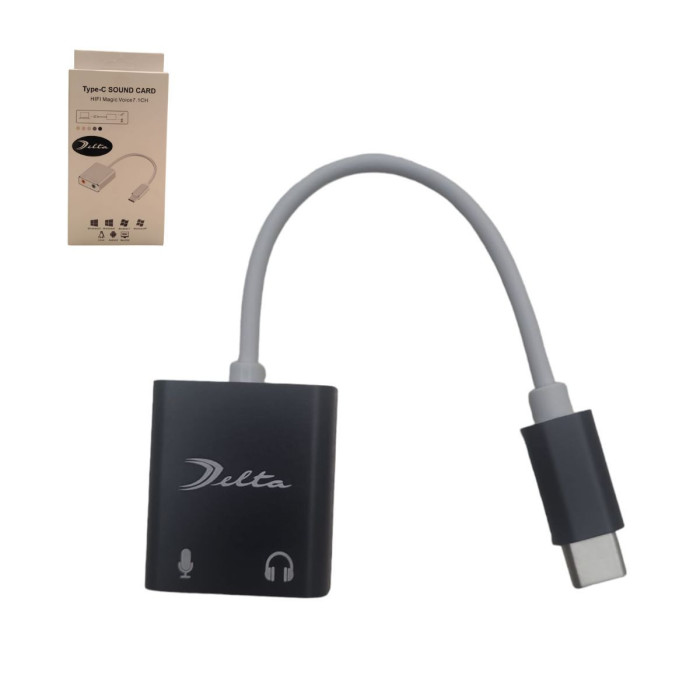 VC-TARJETA EXTERNA USB DE SONIDO TIPO C 2 ENTRADAS 7.1 CANALES