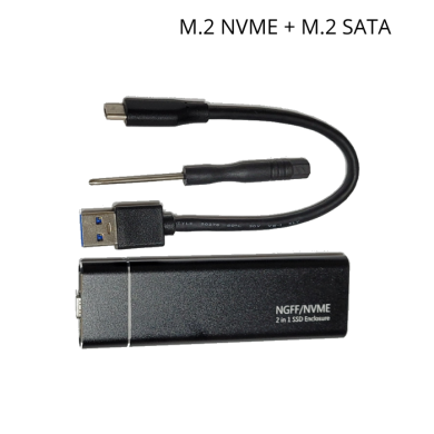 VC-CASE M.2 NVME + SATA (NGFF) CABLE USB TIPO C