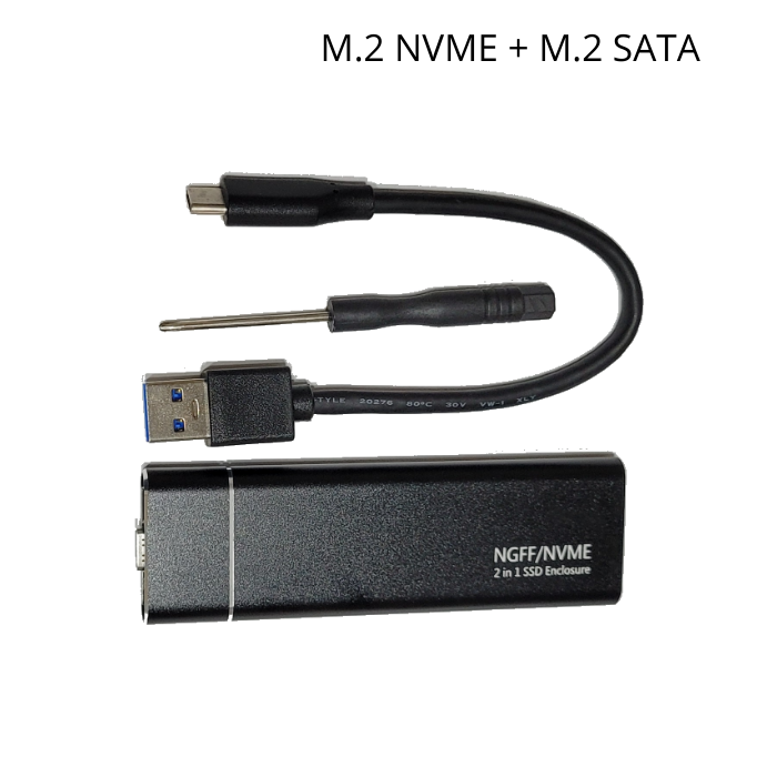 VC-CASE M.2 NVME + SATA CABLE USB TIPO C