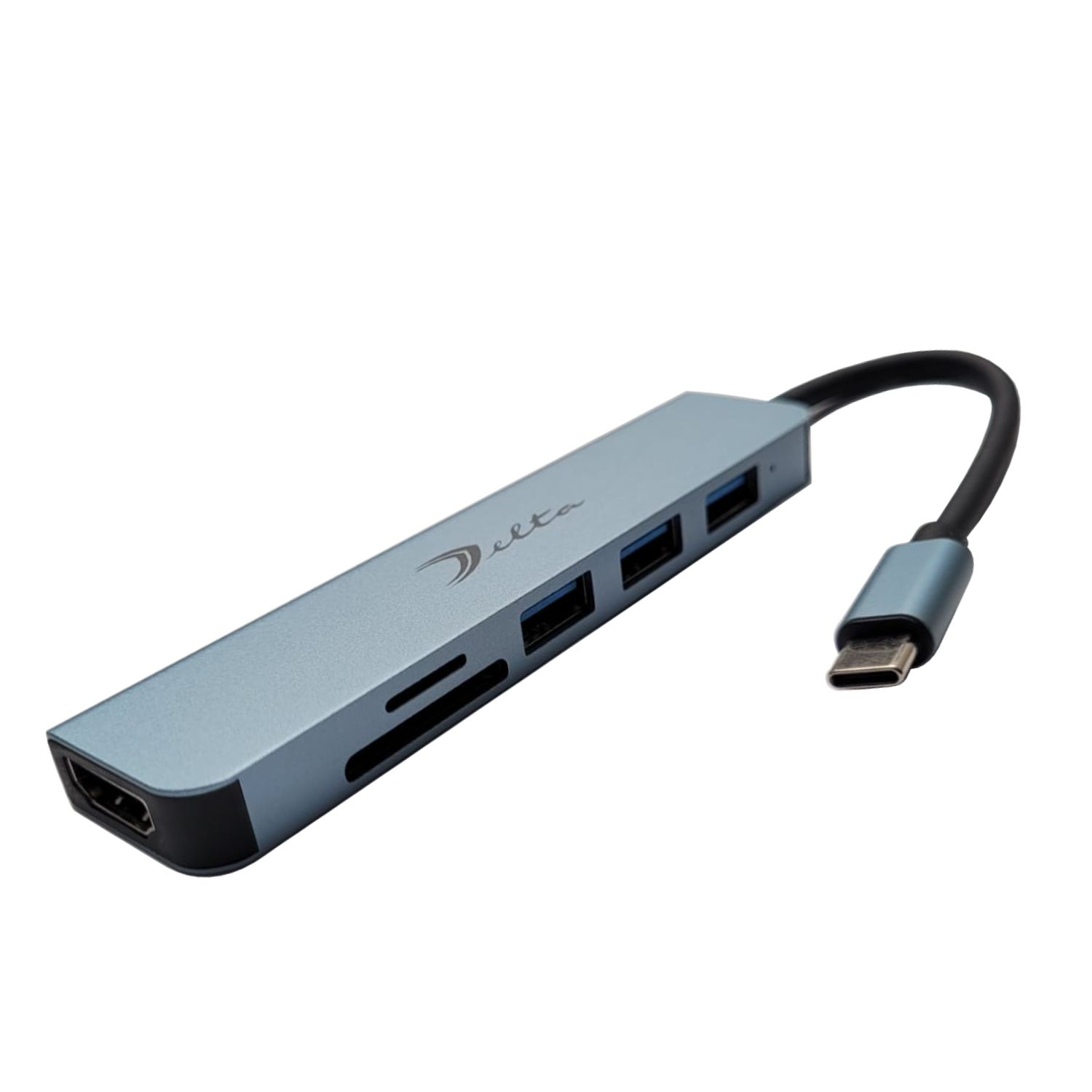 VC-HUB USB TIPO C MOD. BYL-2010N3 6 PUERTOS (HDMI+USB3.0*1+USB2.0*2+SD+TF)
