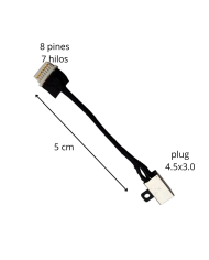 VC-PIN DE CARGA PARA DELL 3501 P90F L-8.2 cm PLUG 4.5x3.0 P/N DC301015T00