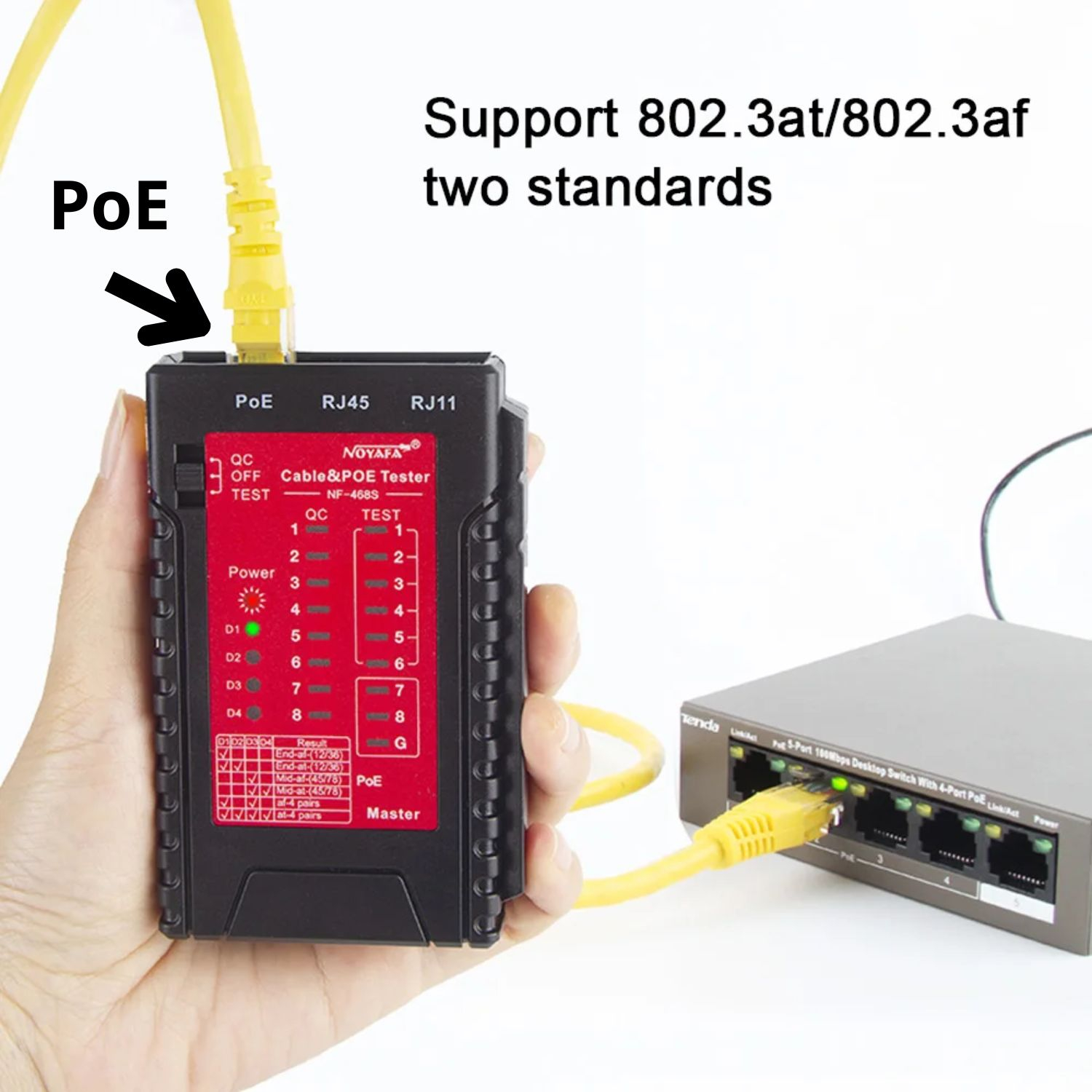 AM-COMPROBADOR DE CABLE DE RED NF-468S