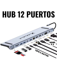 VC-HUB USB TIPO C MOD. 2111U3 7 PUERTOS (USB3.0*3+PD100W+VGA+RJ45-1000+HDMI)